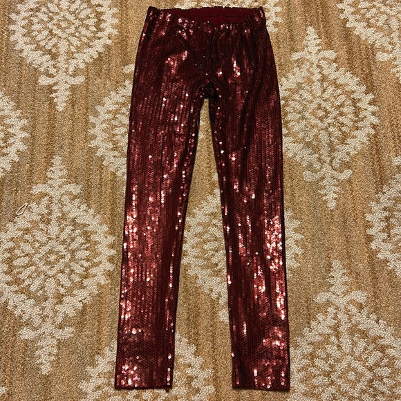 WOW Couture sequin pants size small maroon - Picture 1 of 6
